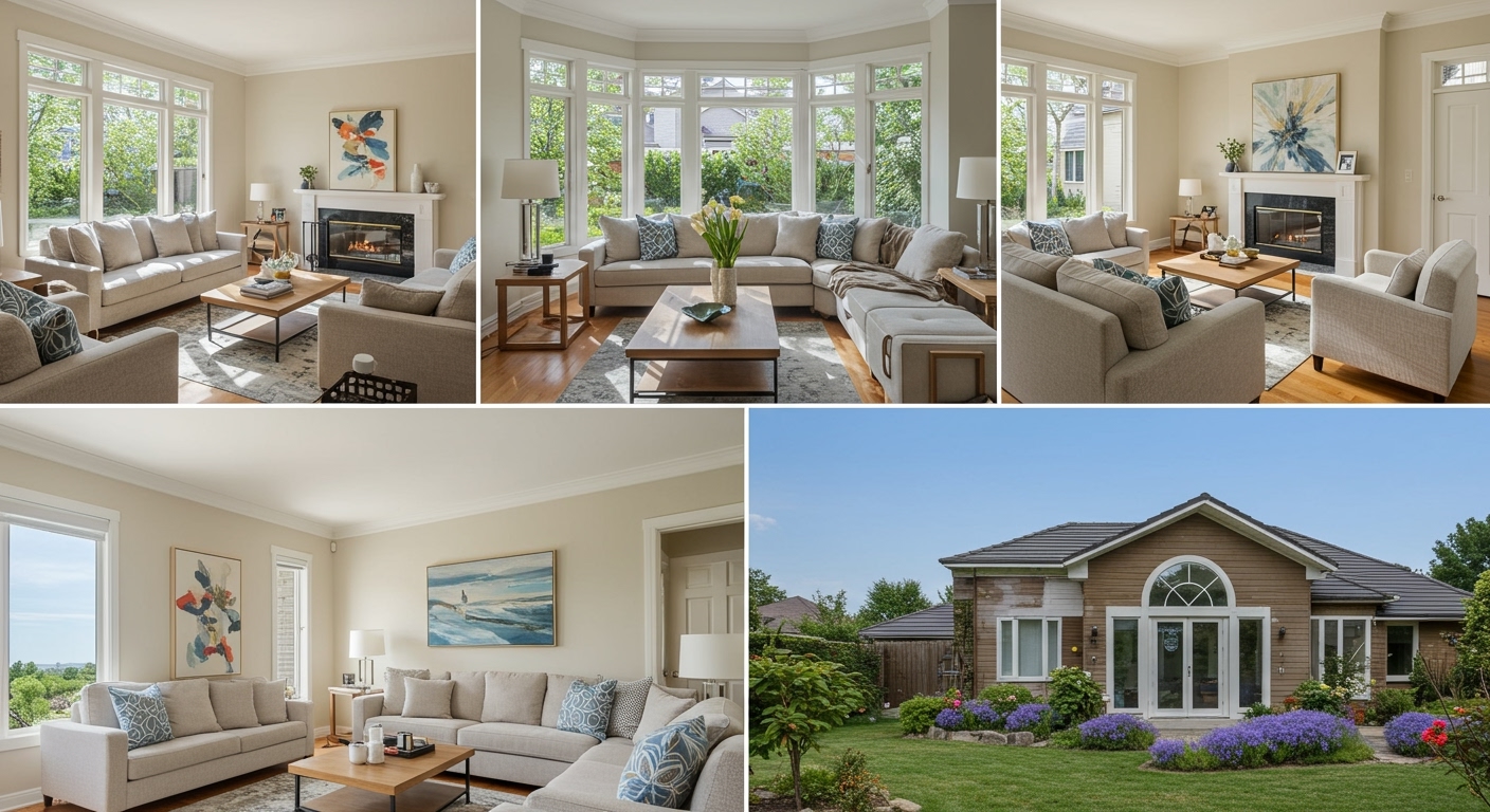 Budget-friendly home listing setup showing real estate photography tips in action