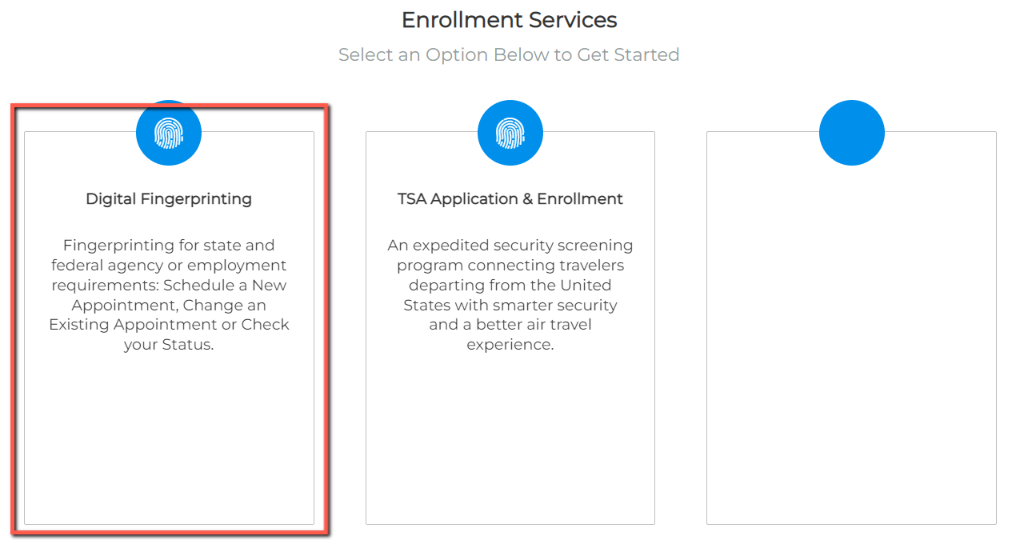 “Digital Fingerprinting” option when you scroll down on the homepage.