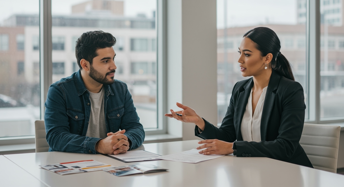 Loan Processor vs. Mortgage Loan Originator roles explained in a mortgage application meeting