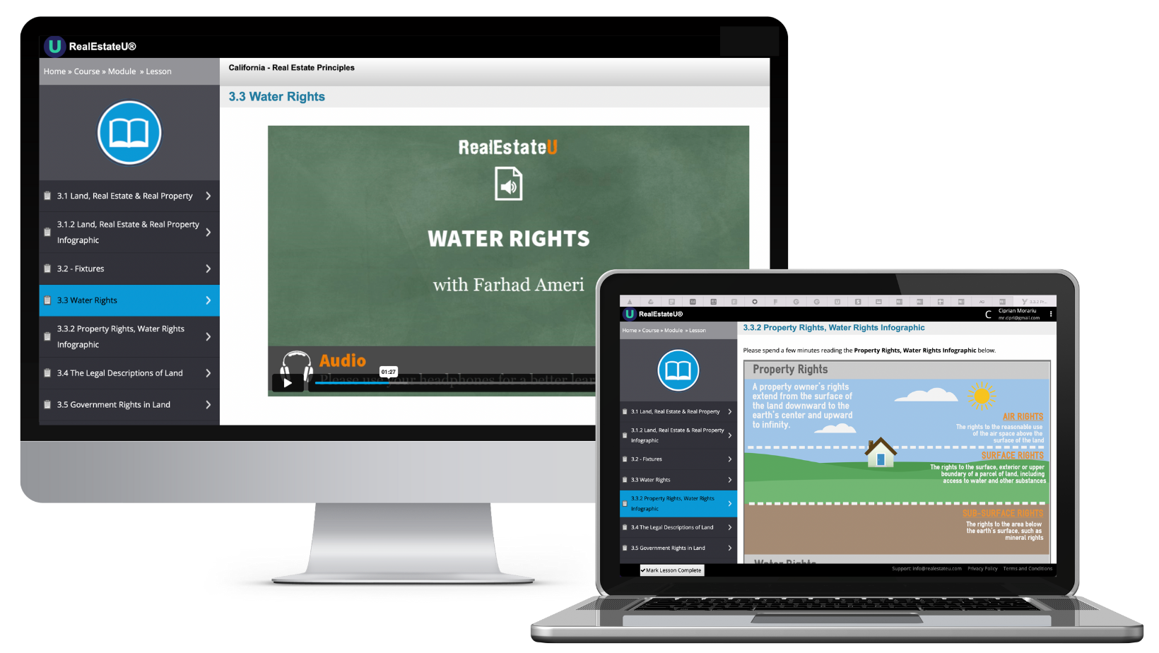 New course desktop mockup.