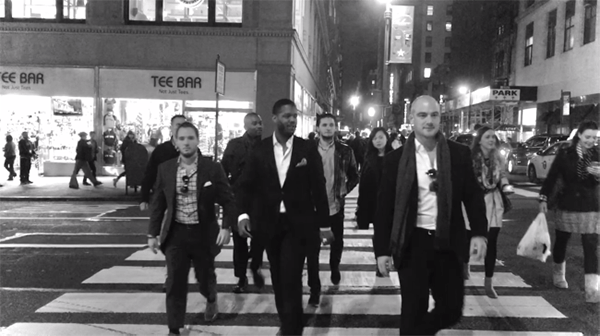 Agents walking.